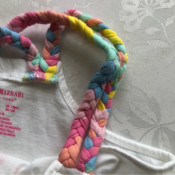 Isaac Mizrahi Girls Size M(7-8) White Tank-Top Shirt Embellished sequenced Shirt - Picture 12 of 14